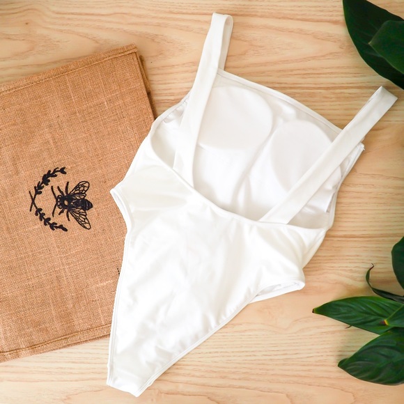 F21 White One Piece Swimsuit - Picture 2 of 3